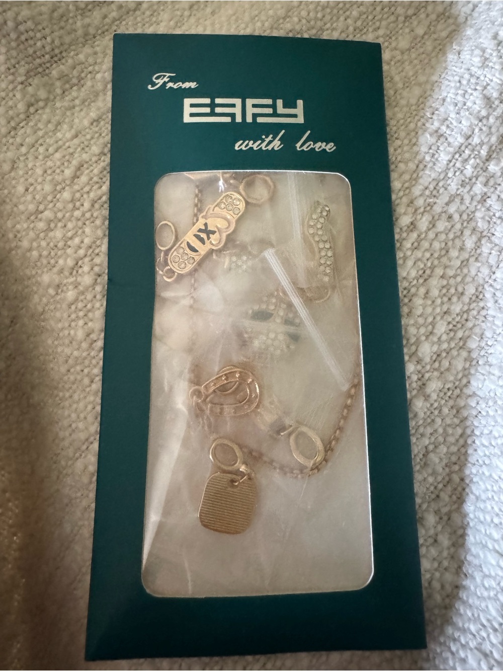 From EFFY with love Gold tone Charm Necklace